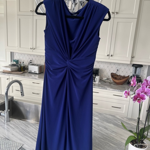 Royal Navy blue chaps size medium not red twisted drapey dress flowing and easy - Picture 4 of 17